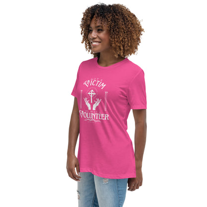 Not A Victim (White Design) Women's Relaxed T-Shirt