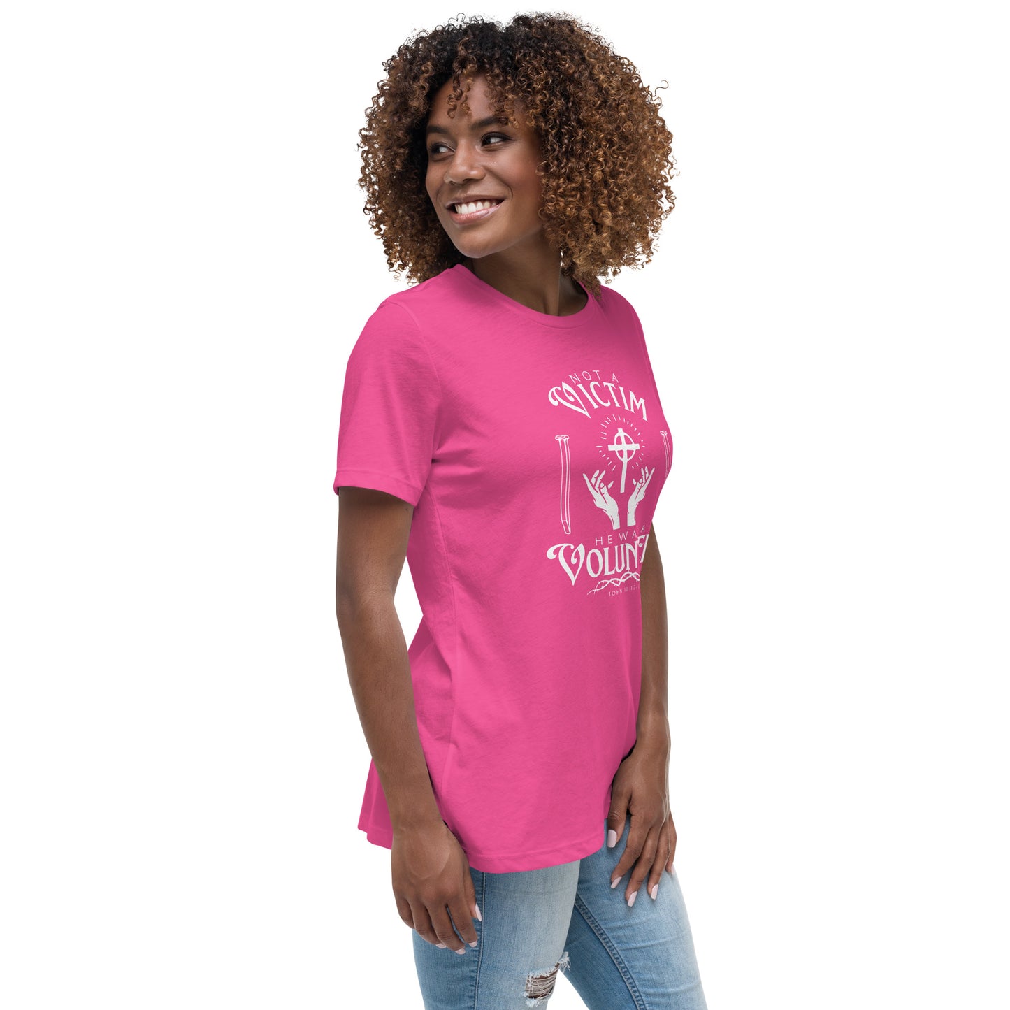 Not A Victim (White Design) Women's Relaxed T-Shirt