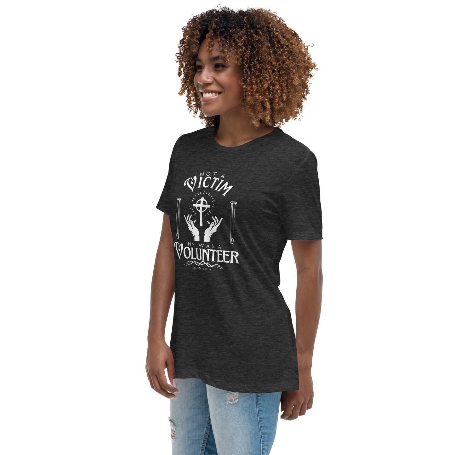 Not A Victim (White Design) Women's Relaxed T-Shirt