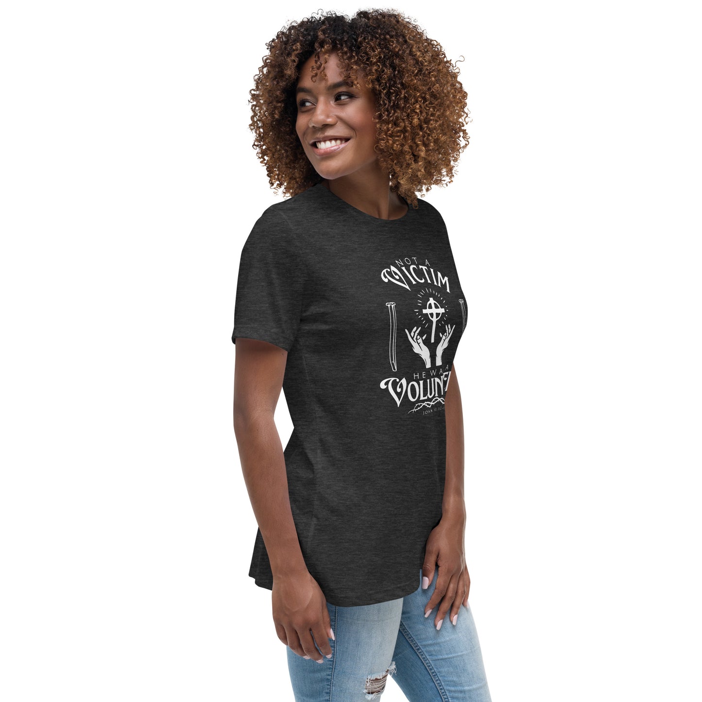 Not A Victim (White Design) Women's Relaxed T-Shirt