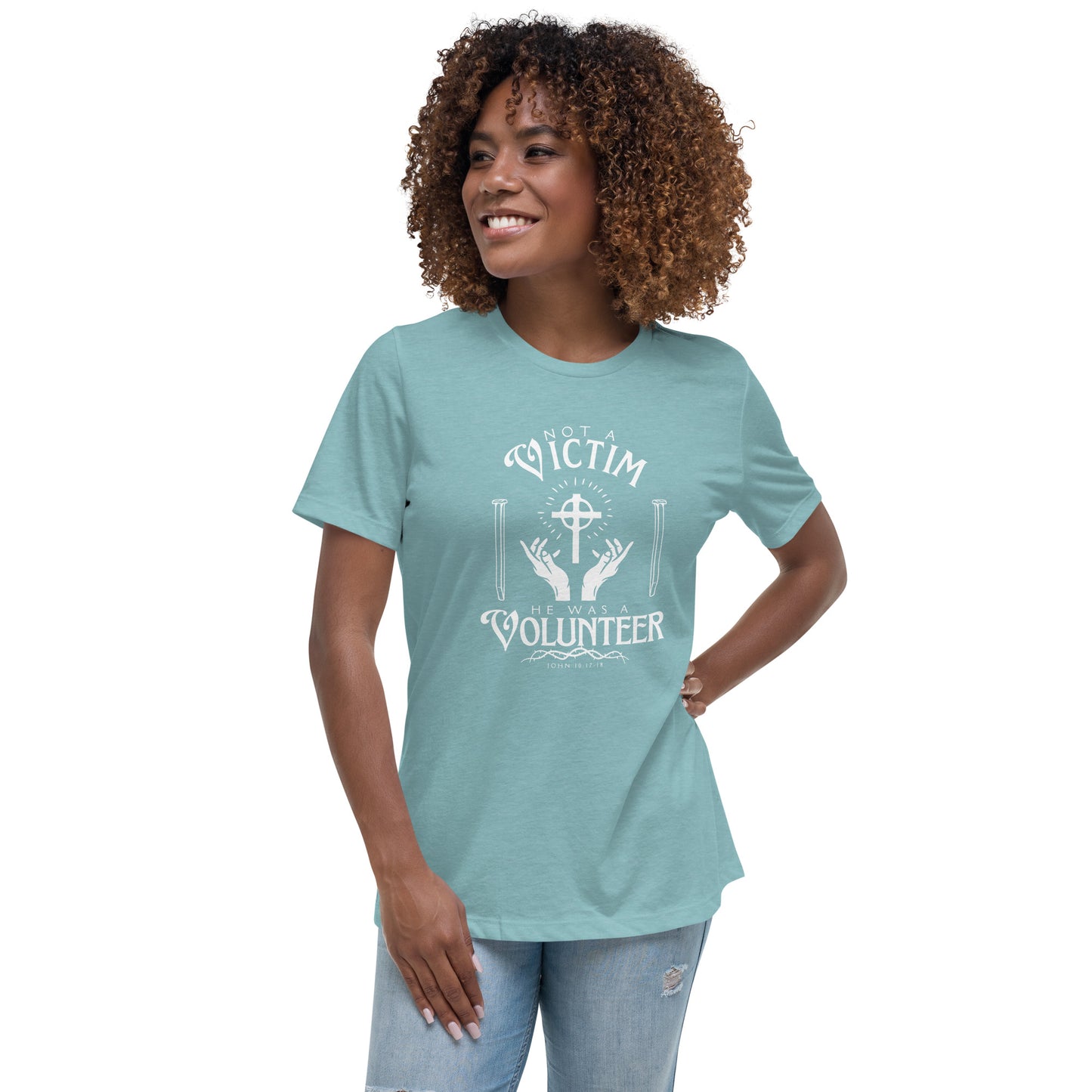 Not A Victim (White Design) Women's Relaxed T-Shirt