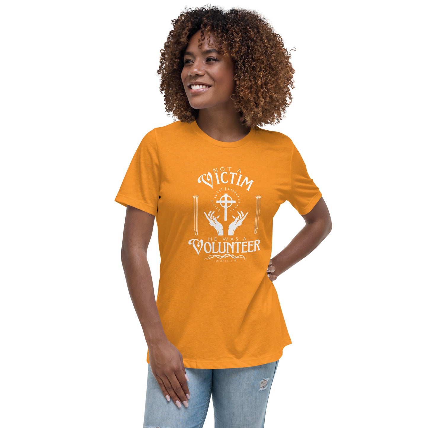 Not A Victim (White Design) Women's Relaxed T-Shirt