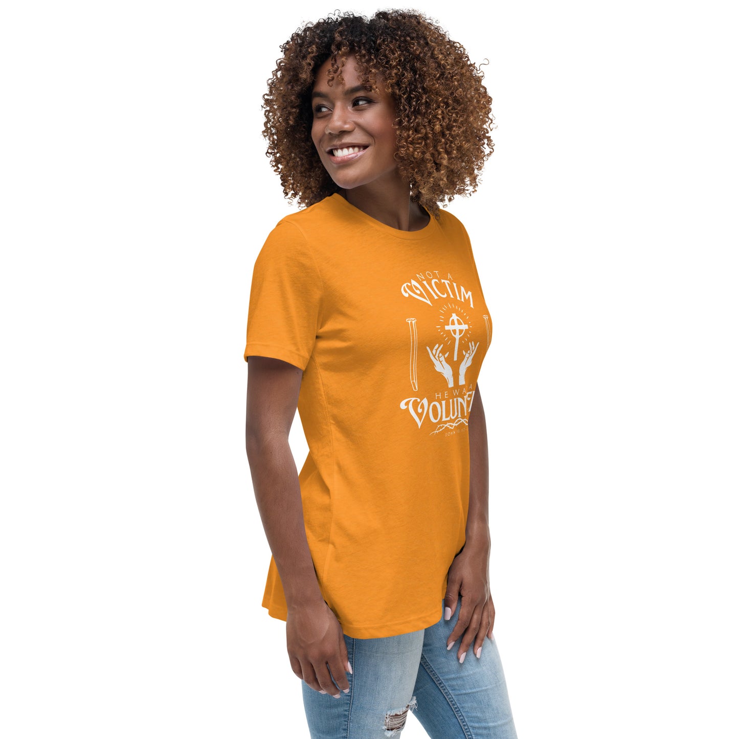 Not A Victim (White Design) Women's Relaxed T-Shirt