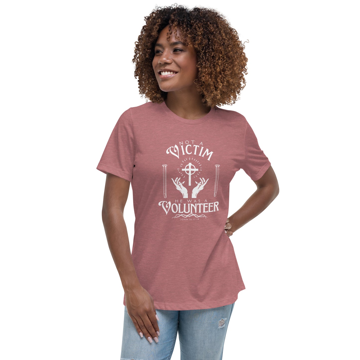 Not A Victim (White Design) Women's Relaxed T-Shirt