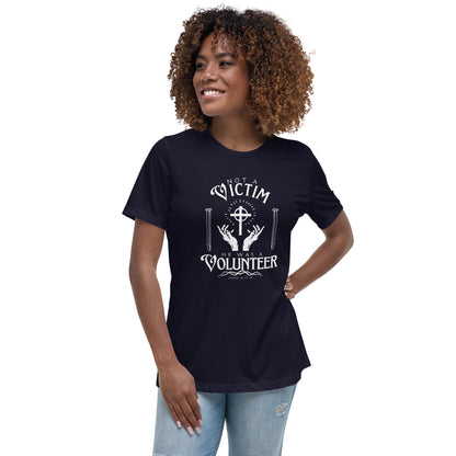 Not A Victim (White Design) Women's Relaxed T-Shirt