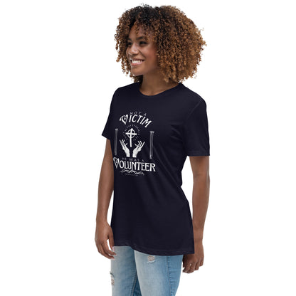 Not A Victim (White Design) Women's Relaxed T-Shirt