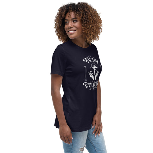 Not A Victim (White Design) Women's Relaxed T-Shirt