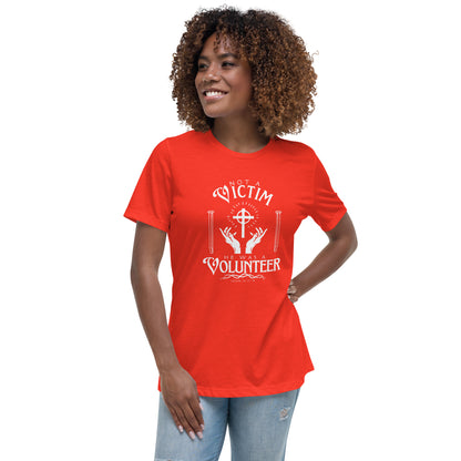 Not A Victim (White Design) Women's Relaxed T-Shirt