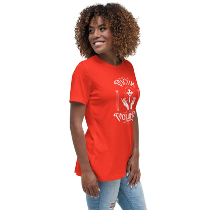 Not A Victim (White Design) Women's Relaxed T-Shirt